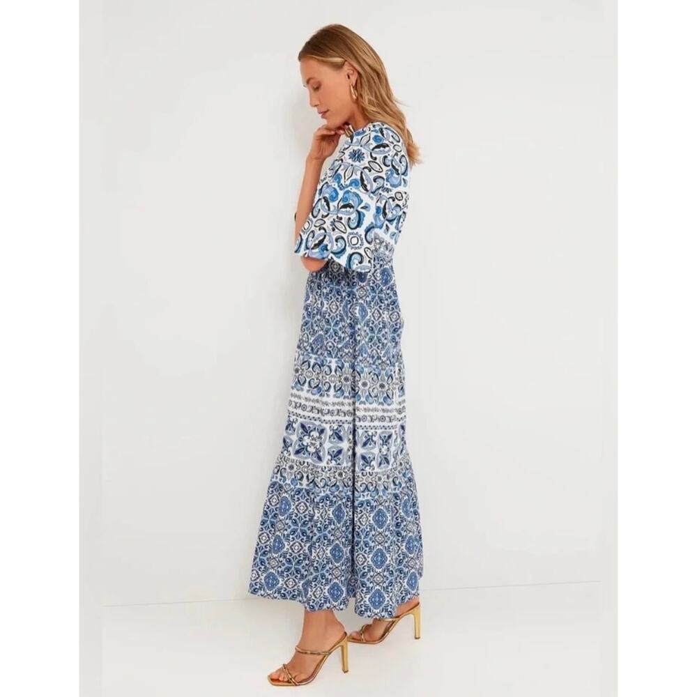 Tuckernuck Plus Majolica Tile Ginger Maxi Dress Size XXL - Picture 3 of 11